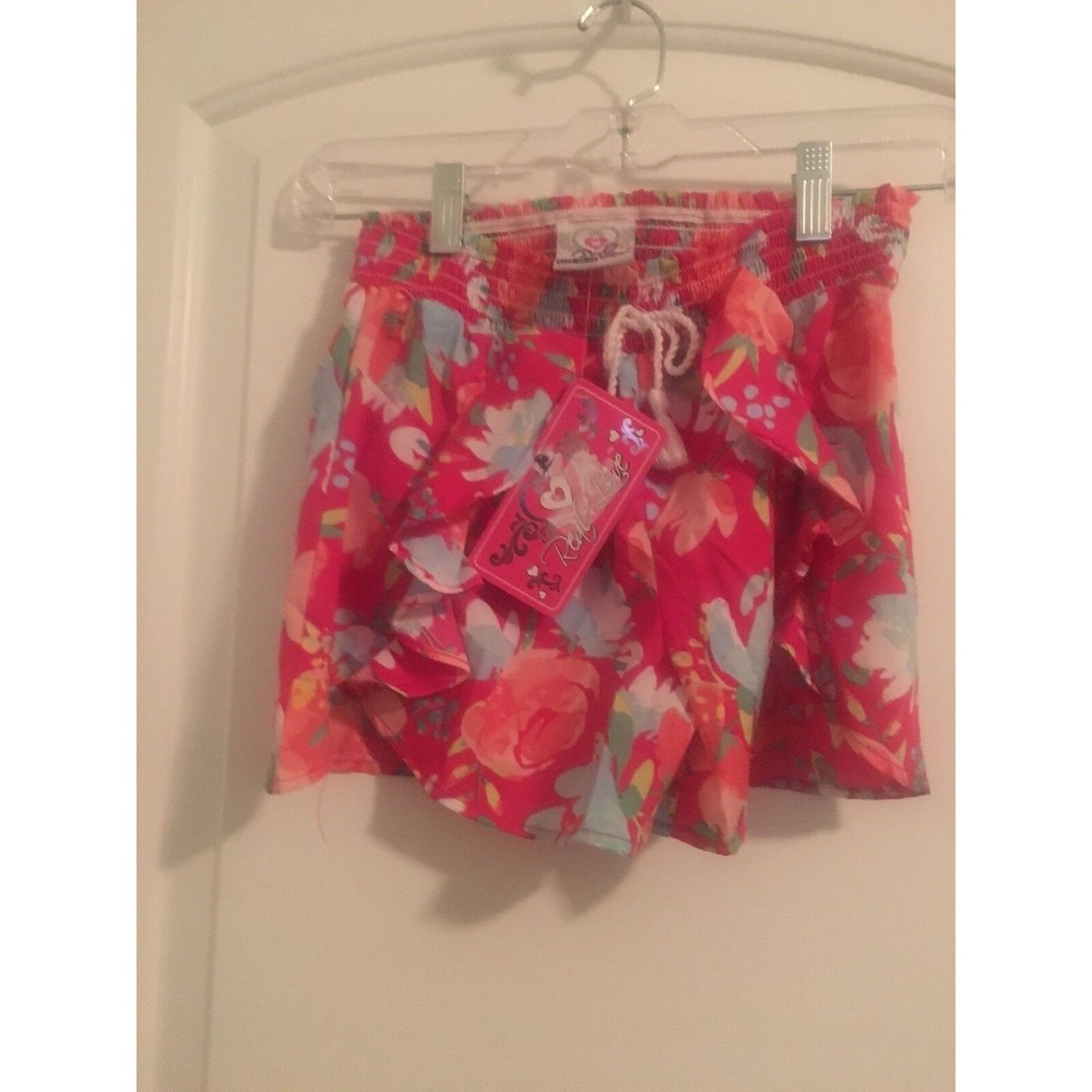 Girls Real Love Pink Floral Casual/Dress Shorts Lightweight Size 10/12